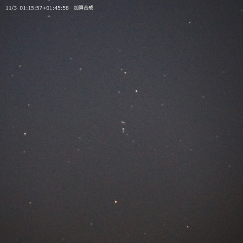 11月3日「148 Gallia」の30分間の動き