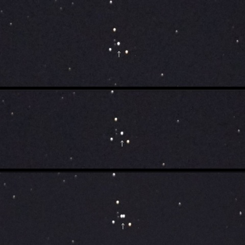 346 Hermentaria の15分間の動き