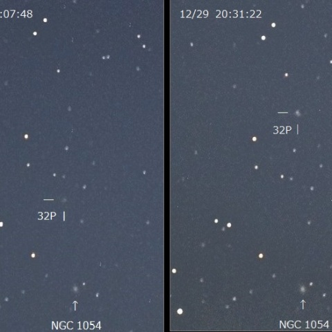 12月28日と29日の32P/Comas Sola 