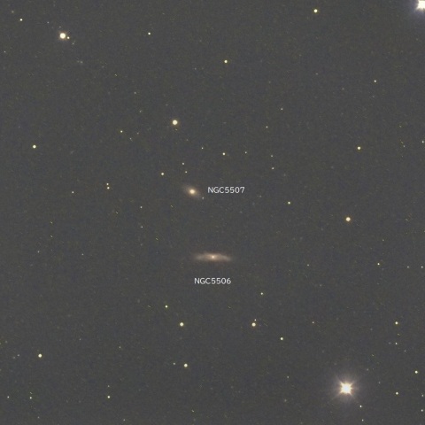 NGC5506,5507　（おとめ座の銀河）