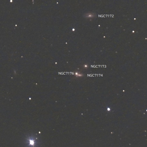 NGC7176付近 (みなみのうお座の銀河群)