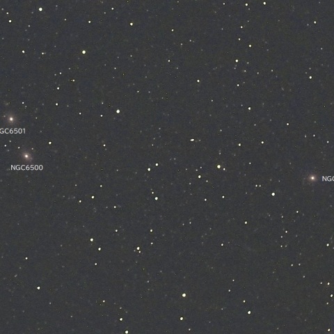 NGC6500付近の銀河(ヘルクレス座)