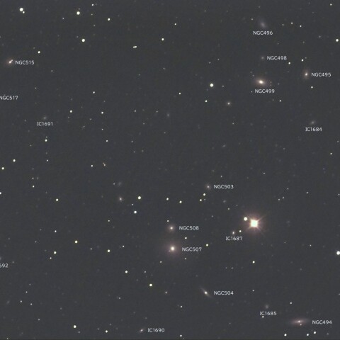 NGC507など(うお座の銀河群)