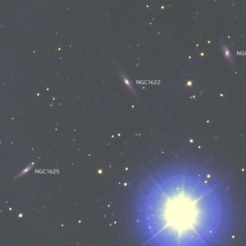 NGC1622付近（エリダヌス座の銀河群）