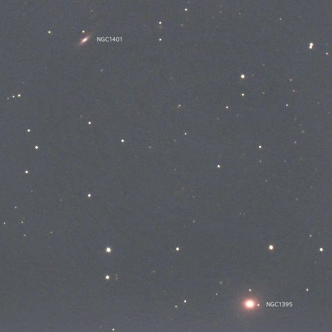 NGC1395,1401（エリダヌス座の銀河）