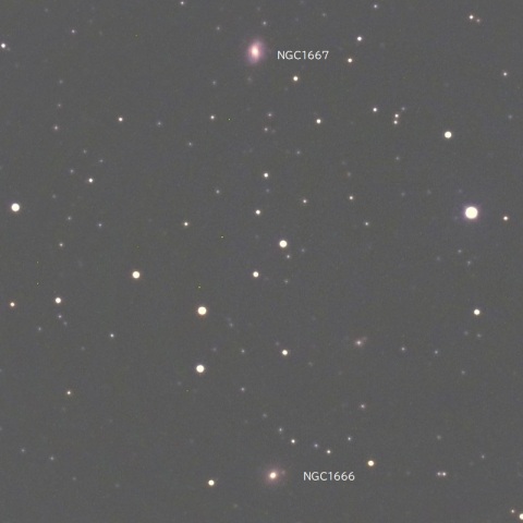 NGC1667,1666（エリダヌス座の銀河）