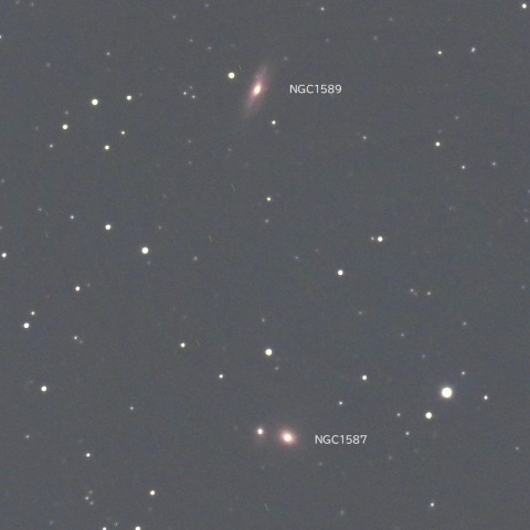 NGC1587,1589（おうし座の銀河）