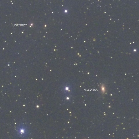 NGC2365付近 (ふたご座の銀河)