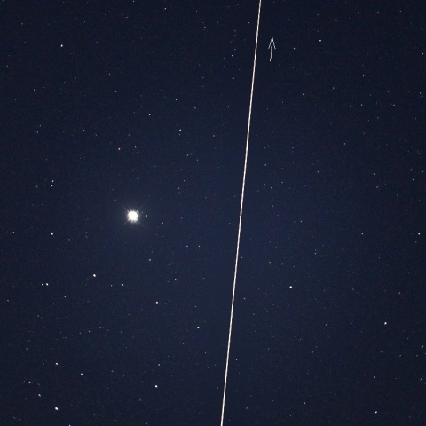 「ヘルクレス座η星」の西0.2度付近を往く「Okean-O」