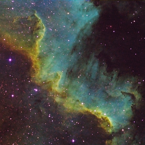 NGC7000のHubble Pallete