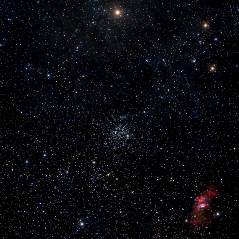 M52散開星団 & NGC7635バブル星雲