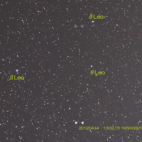 しし座を移動する2012DA14