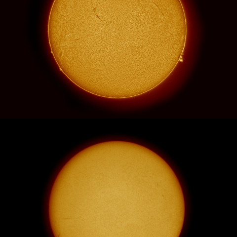 プロミネンスの浮き上がり