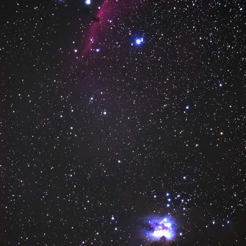 オリオンの三ツ星付近