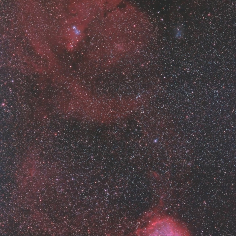 バラ星雲からコーン星雲