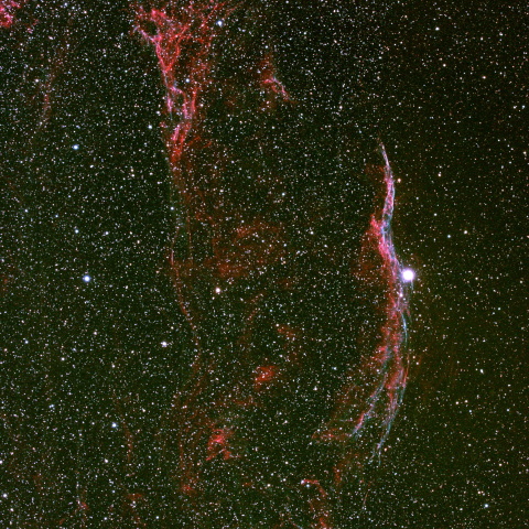 網状星雲(西側，北西部)