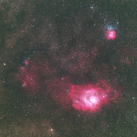 猫の手星雲付近