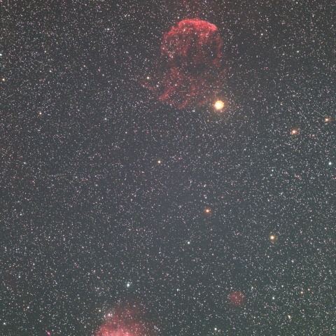 くらげ星雲からモンキーフェイス星雲