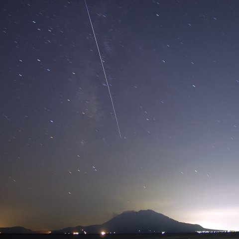 桜島とISS