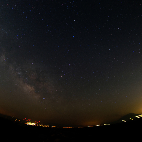 5月の天の川と錦江湾