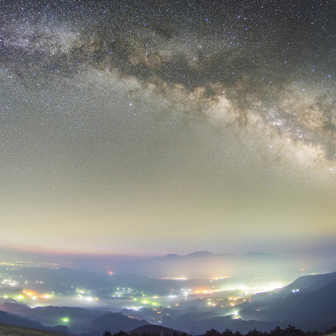 夜明け前の天の川