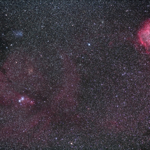 ばら星雲からクリスマスツリー星団まで