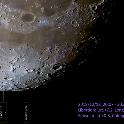 秤動の大きい北極付近
