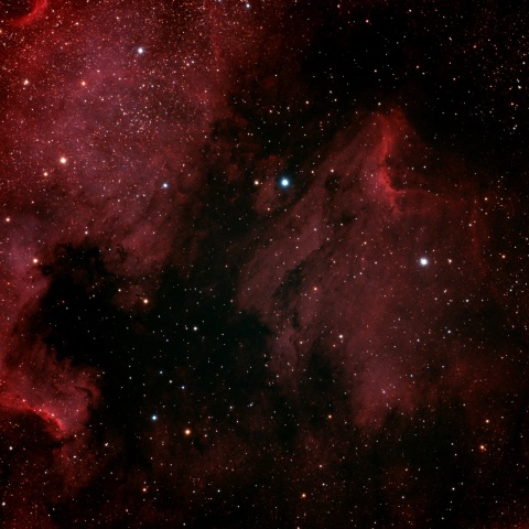 北アメリカ星雲とペリカン星雲　NGC7000　IC5067