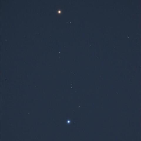 火星とレグルスの接近 2025/6/18