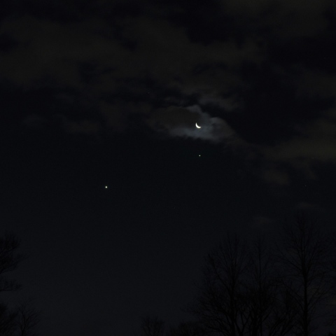 月，木星，金星の接近