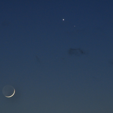 金星,土星,地球照 2023/1/23