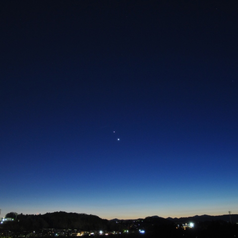 金星，木星の接近 2023/2/28