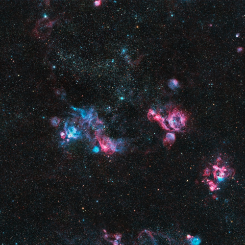 NGC2014, NGC1968 and NGC1935 in Dorado
