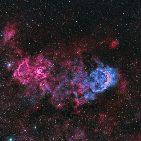 Banana Nebula (NGC3199) and RCW49(NGC3247)