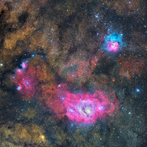 M8 (Lagoon Nebula) & M20 (Trifid Nebula)