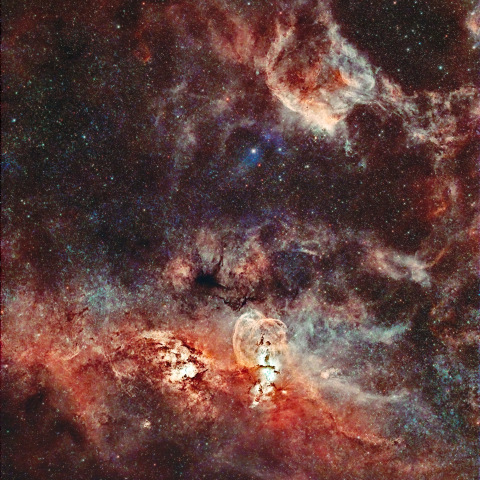 NGC3576 Statue of Liberty Nebula ＆ Gum37 Southern Tadpoles