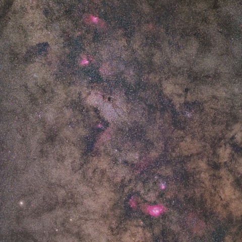 いて座中心部の散光星雲