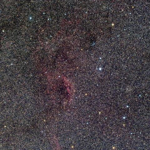 冬の銀河と淡い散光星雲