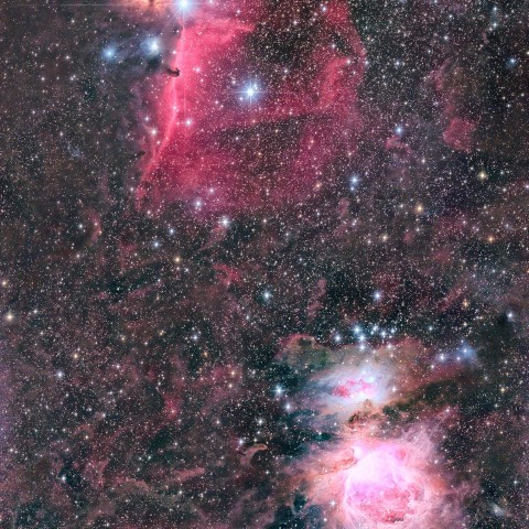 オリオン大星雲と馬頭星雲
