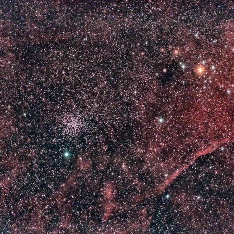 NGC2477、NGC2451とガム星雲