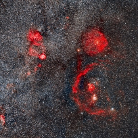 オリオン座と冬の銀河