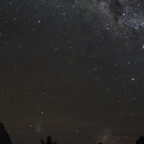 南極星野と天の川