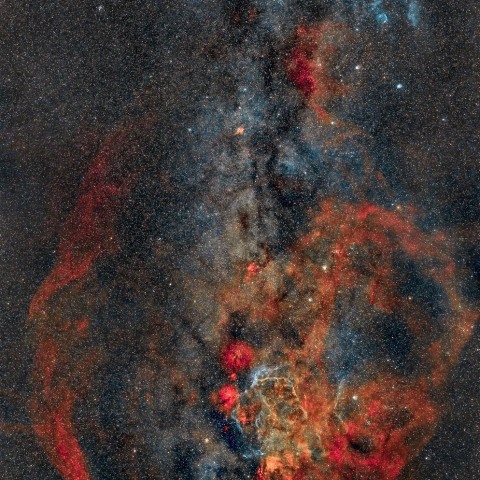 The southern Milky Way including Eagle & Gum Nebula