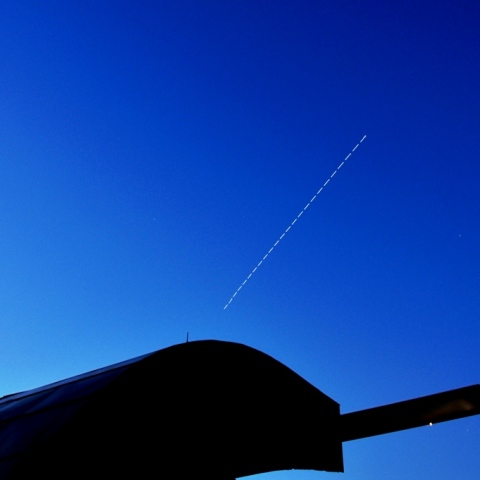 科学館のドームとISS　ｂｙ西畑