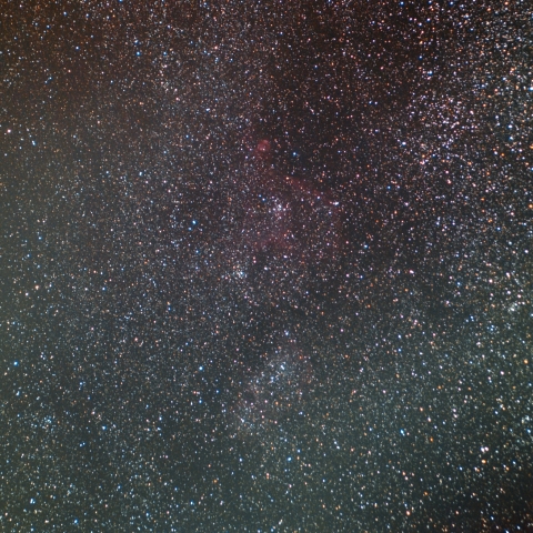 ペルセウス座の一角　IC1805 NGC1848 NGC869+884
