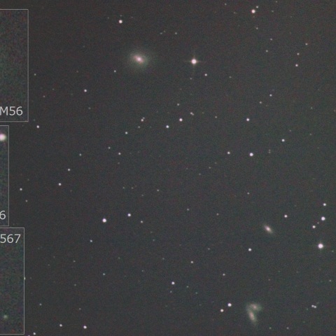 おとめ座銀河団（NGC4567&4568, 4564, M56）