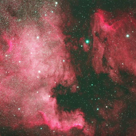 はくちょう座 NGC7000北アメリカ星雲　IC5070ペリカン星雲