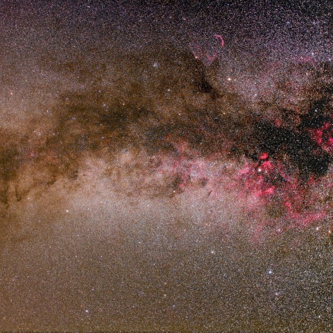 天の川　はくちょう座付近