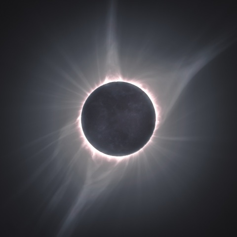 北米皆既日食2017 コロナwith地球照