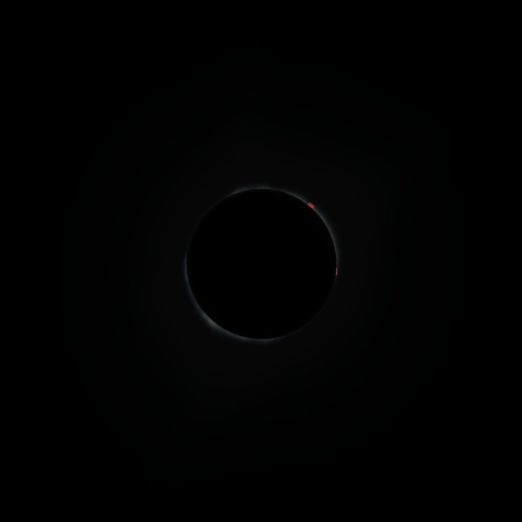 北米皆既日食2017 プロミネンス